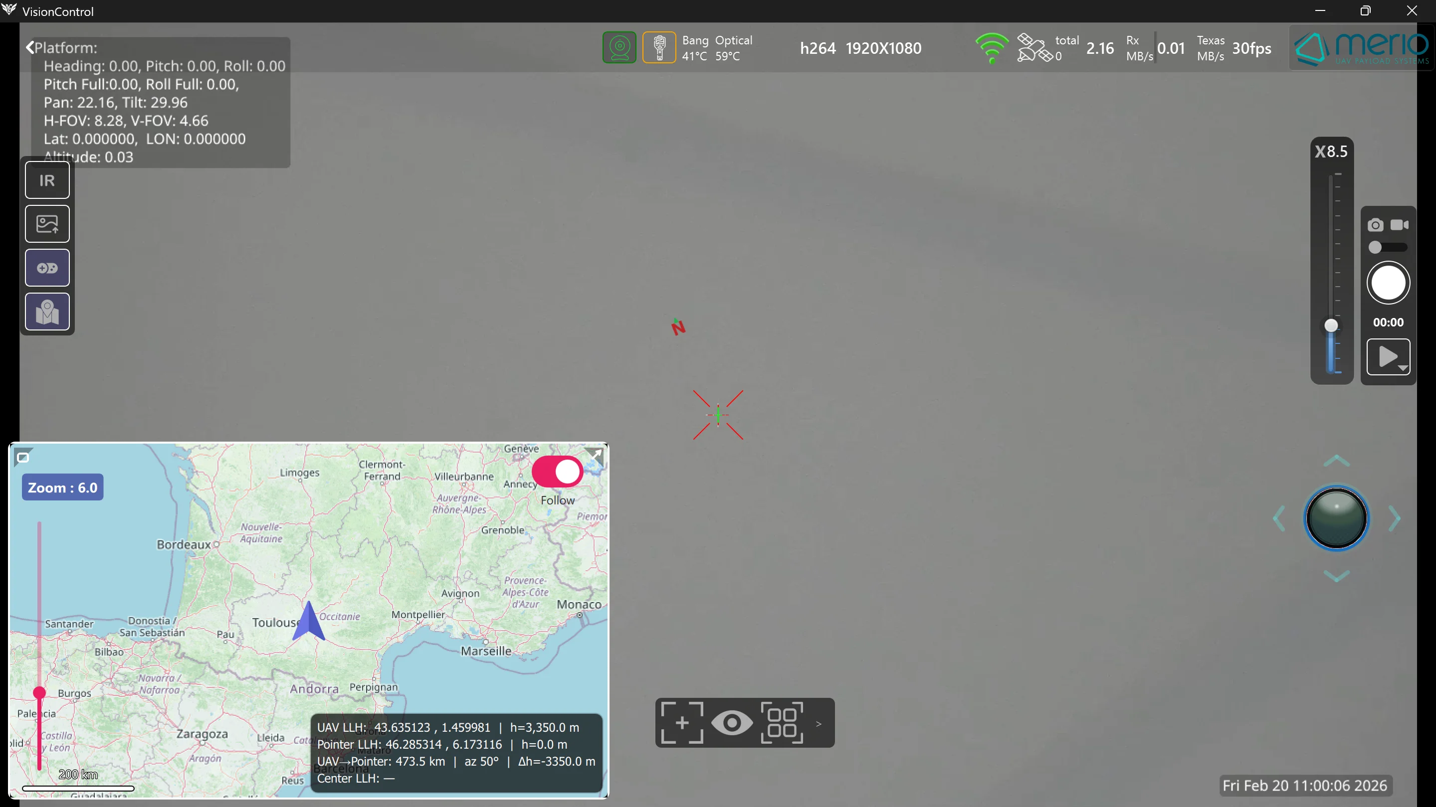 VisionControl interface